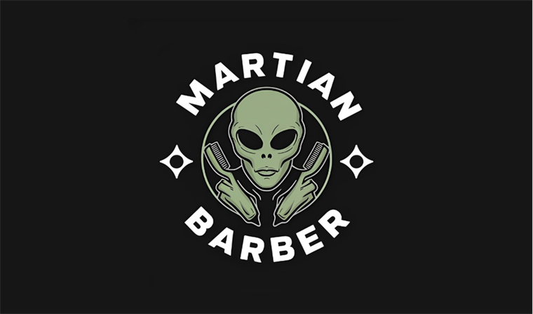 Martian Barber Logo