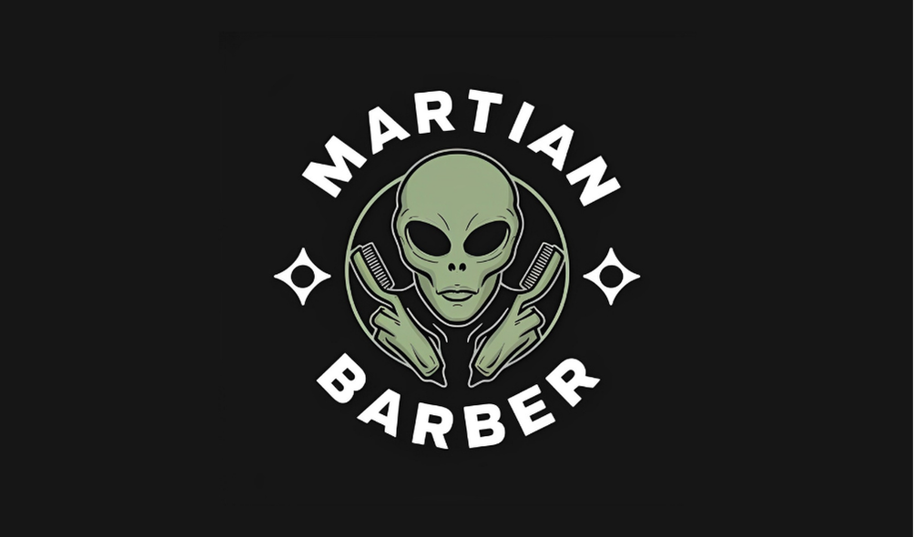 Martian Barber Logo